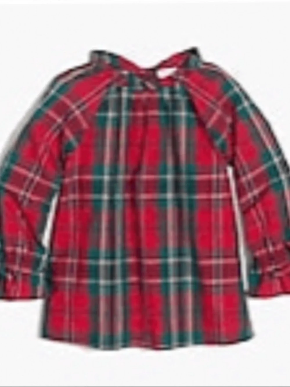 J. Crew|Crewcuts Tartan Plaid Holiday Blouse